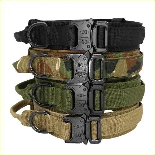 Gamme complète Collier Type Tactique Pour Berger Allemand Avec Poignée