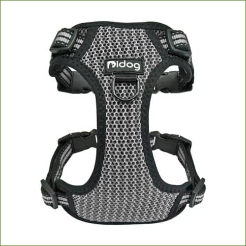 Harnais anti-traction pour petit chien MIDOG, souple et respirant Noir / S