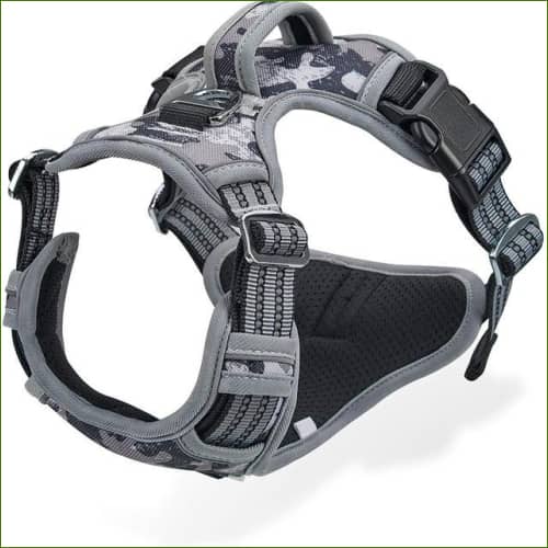 Harnais Rembourré Pour Le Confort Du Chien - Motif Camouflage Camouflage Gris / M