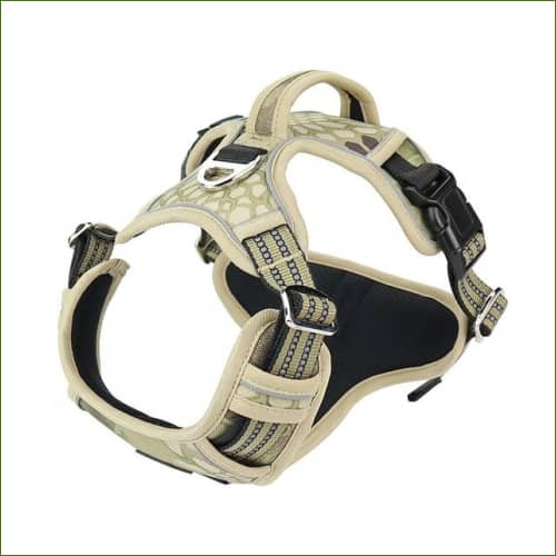Harnais Rembourré Pour Le Confort Du Chien - Motif Camouflage Camouflage Jaune / M