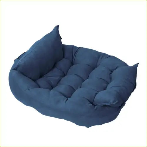 lit en couleur bleu