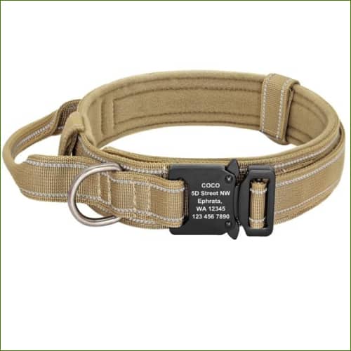 Collier tactique avec gravure laser Jaune / Xl