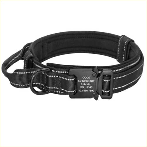Collier militaire avec gravure laser Noir / Xl