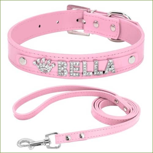 Collier Mini Chic Et Cosy Avec Personnalisation Par Lettre En Strass Rose / M