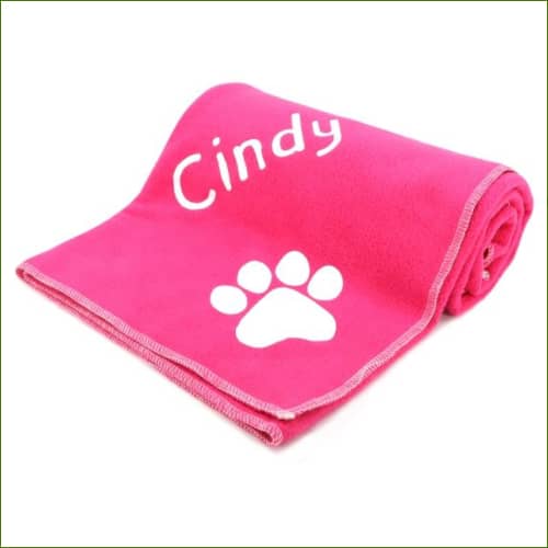 Couverture Personnalisé Pour Chien Douillette Rose / 100X70Cm