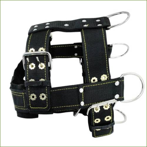 Harnais pour pitbull - harnais de traction et anti traction robuste en nylon - Noir / L-PEPERE SHOP