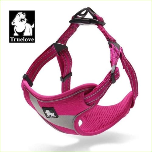 Harnais rembourré fuchsia / L-55-92cm