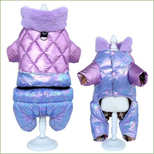 veste épaisse canine Avec Col fourré Violet / S