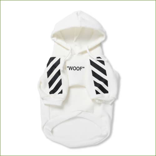Pull Sport Pour Staffie À Capuche Blanc / Xxl