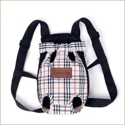 Sac Ventral Pour Yorkshire En Nylon A Carreaux / L