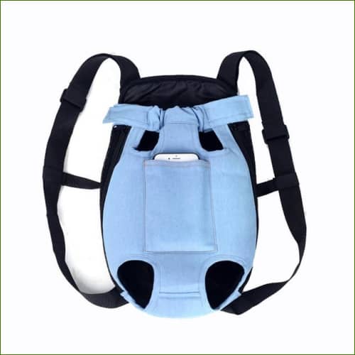Sac Ventral Pour Yorkshire En Nylon Bleu Clair / Xl