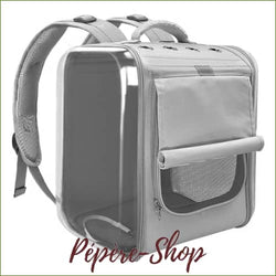 Sac à dos pour transporter un chat - ventilé et confortable - Gris / 35x30x40cm-PEPERE SHOP