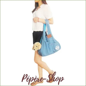 Sac Bandoulière En Jean Denim Pour Petit Chien