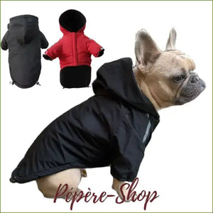 Veste à capuche d'hiver imperméable rouge ou noir/