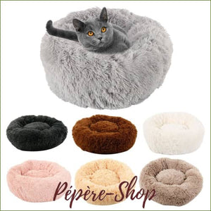 Coussin rond confortable et douillet pour chat