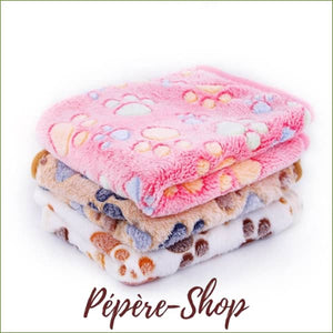 Couverture chaude décoration pattes de chiens - -PEPERE SHOP