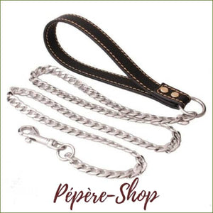 Laisse En Chaine Pour Chien Solide Et Design Argent / 11.5Mmx125Cm