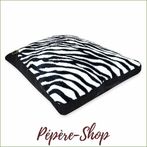 Matelas XXL pour chien - modèle déhoussable et design - Zèbre / Large- 