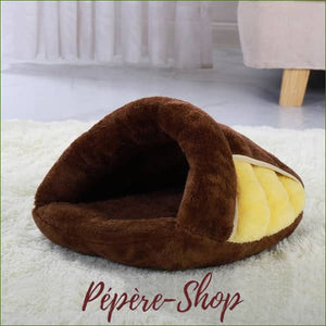 Panier semi fermé pour chat - douillet et confortable