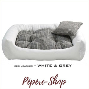 Panier pour chien xxl , grande taille , résistant et durable - Blanc et gris / XXL- 