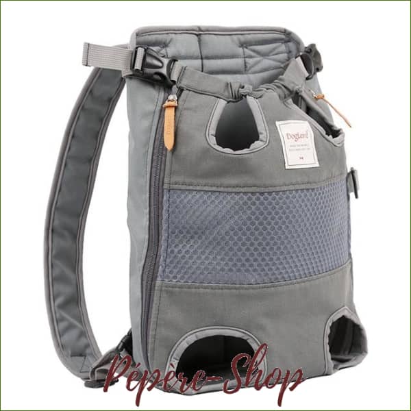 Sac porte chien ventral PETSTAR haut de gamme pour chien 8kg maxi - GRIS-PEPERE SHOP