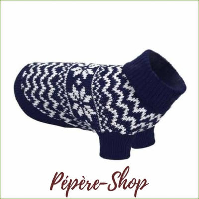 Pull pour chat col roulé, chaud et confortable - Blue / L- 