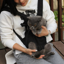 Sac  ventral pour chien en jean