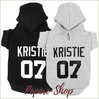 Sweat à capuche personnalisé en coton pour chien - - 